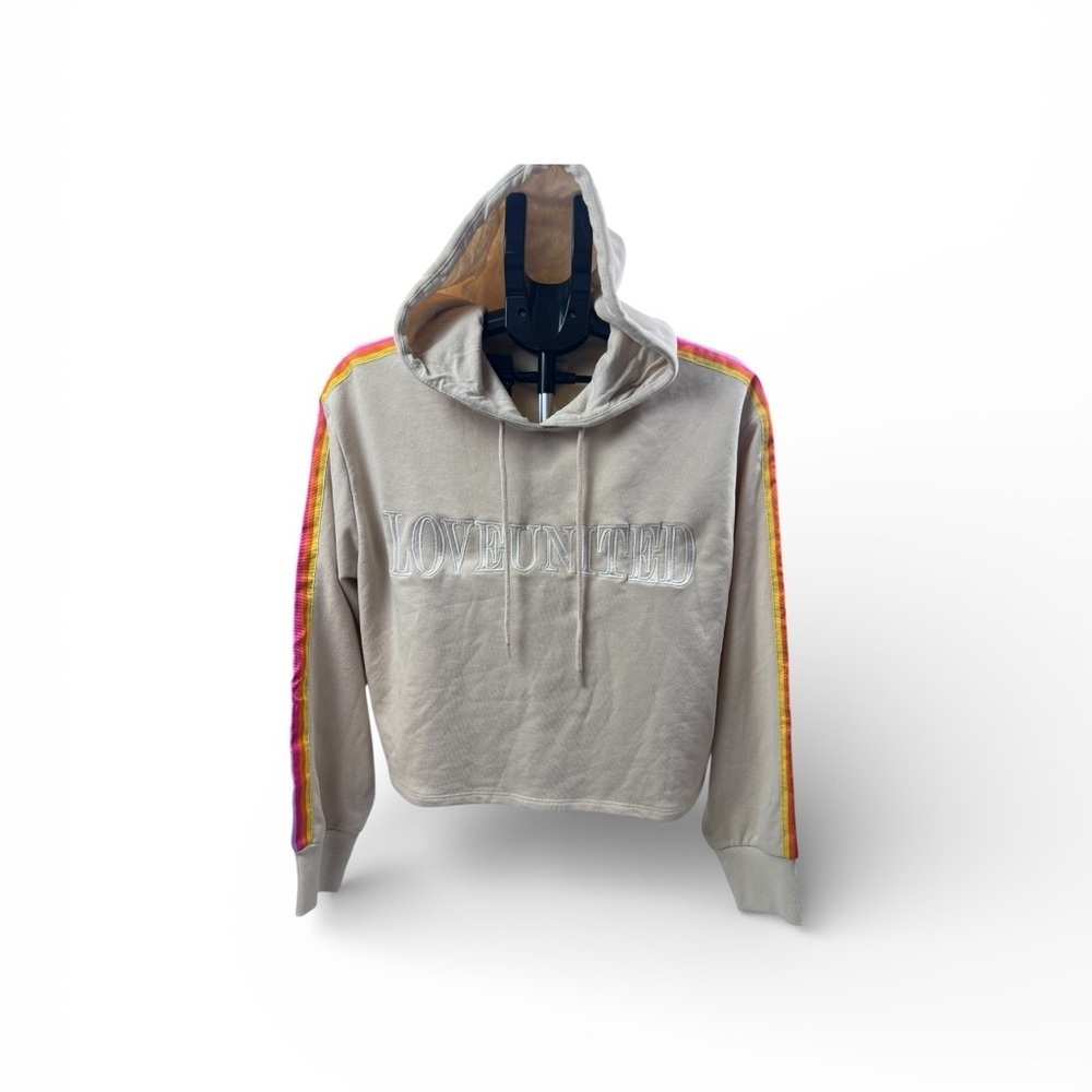 H&M Cream Hoodie "LoveUnited"